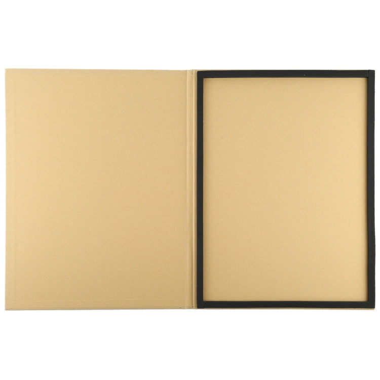 Tempered glass screen protector paper sleeve with clear glass film visible in frame
