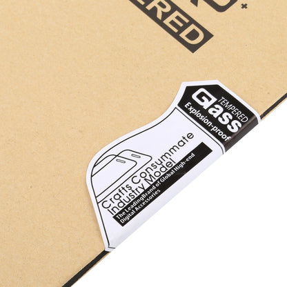 Tempered glass screen protector label with tempered and explosion-proof protection info