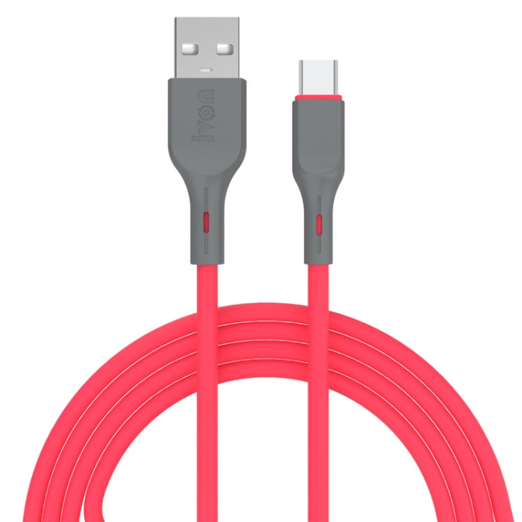 Red Type-C to USB-C fast charging data cable, 1m, USB-C to USB-C connectors