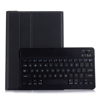 Detachable Bluetooth keyboard tablet case with stand and pen slot, black
