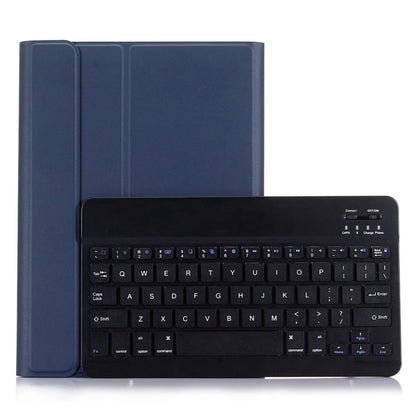Bluetooth keyboard tablet case with stand, blue cover and black keyboard