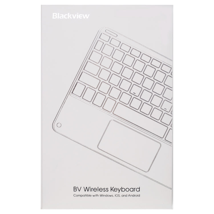 Blackview BV Wireless Keyboard retail box with compatibility details