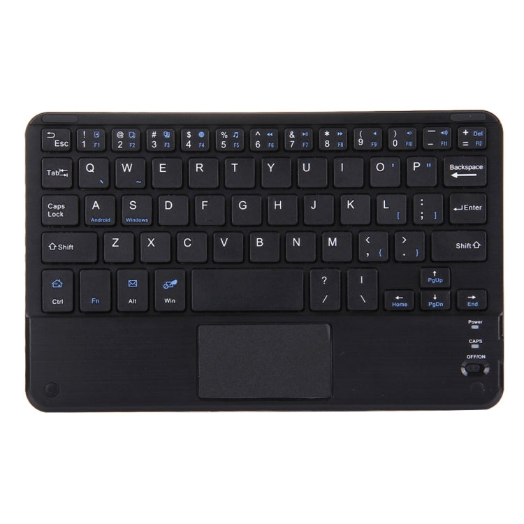 Black Bluetooth keyboard with touch panel and full-size key layout for 9-inch tablets