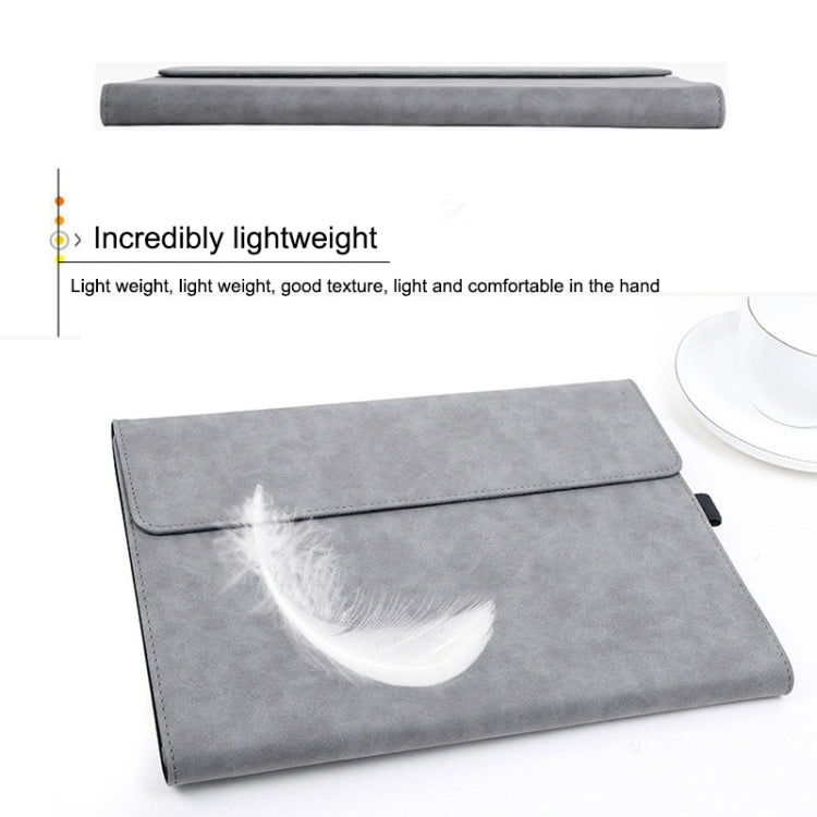 Light gray laptop sleeve case with front flap