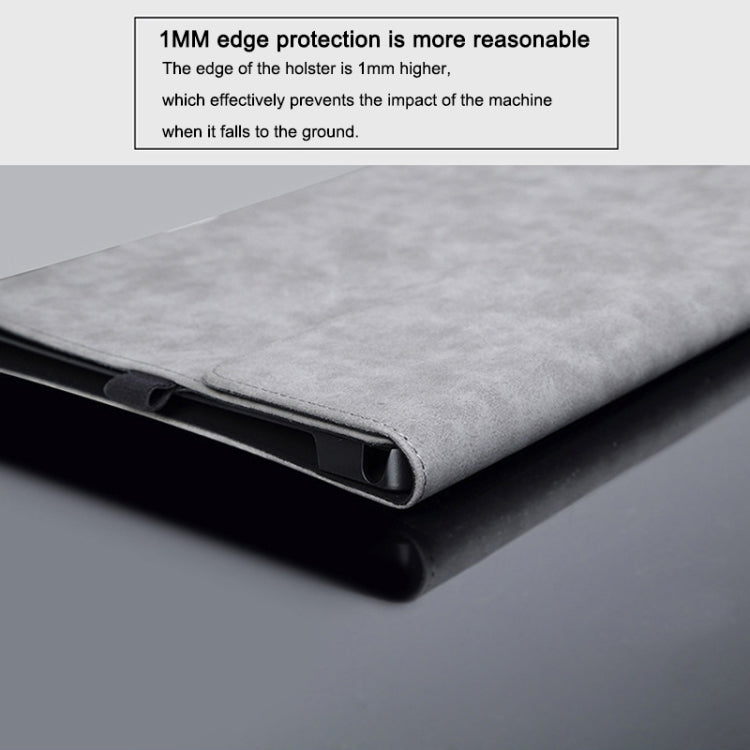 Gray laptop sleeve case corner with raised edge protection