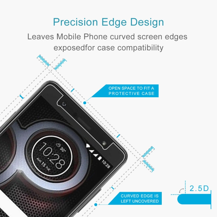 Tempered glass screen protector with 2.5D curved edge design for phone screen