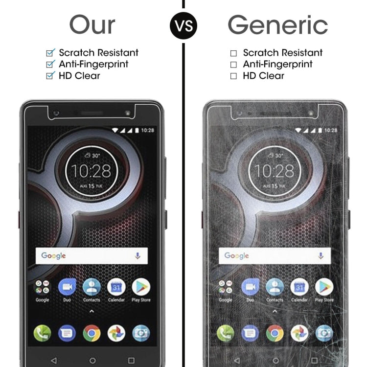 Tempered glass screen protector comparison on phone screen, clean edges