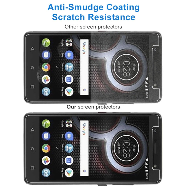 Tempered glass screen protector showing reduced smudges on phone screen