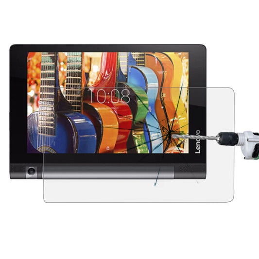 Tempered glass screen protector film fitted on a tablet screen