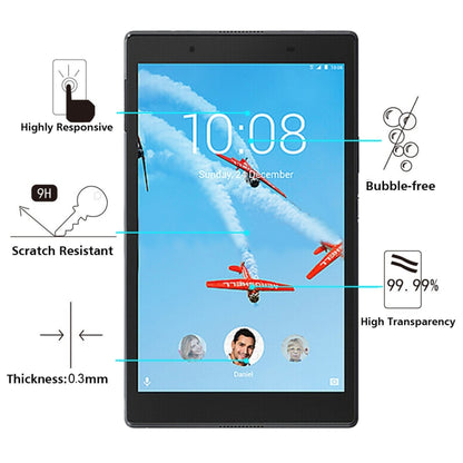 Tablet tempered glass screen protector, clear anti-bubble, scratch-resistant