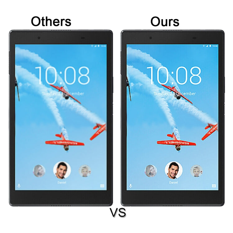 Tablet screen protector tempered glass, compare clarity on two tablets