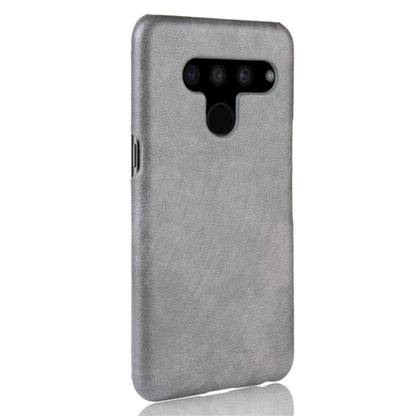Grey litchi-texture protective case with camera and top speaker cutout