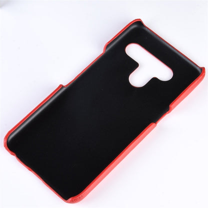 Black protective phone case with red edge, camera cutout on back