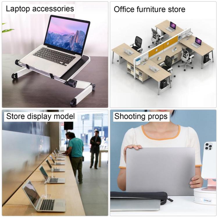 Laptop dummy display model on stand, shown for store display and props