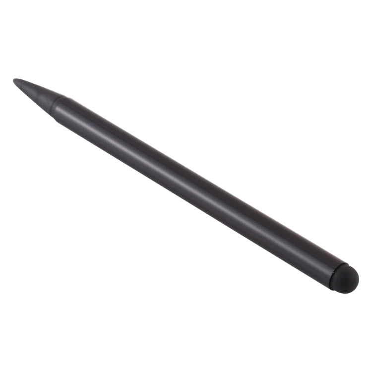 Black capacitive stylus pen side view with pointed tip
