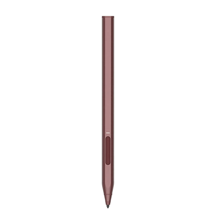 Red touch stylus pen with pointed tip and side control button