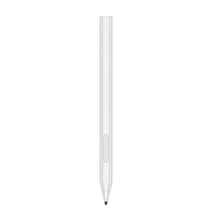 Silver touch stylus pen with pointed tip and side control button