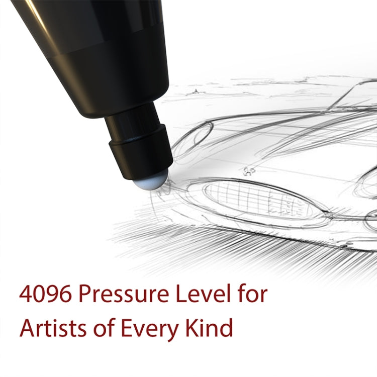 Black stylus pen writing on screen with fine lines