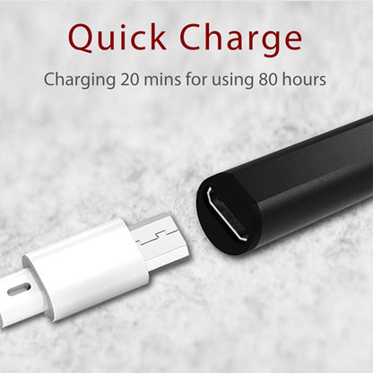 Black stylus pen charging with USB power adapter