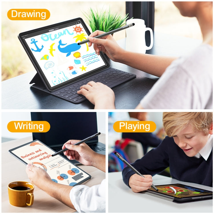 Universal stylus pen for drawing, writing, and playing on a tablet