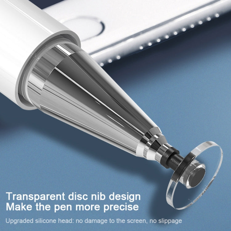 Close-up of stylus pen nib with transparent disc tip
