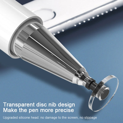 Close-up of stylus pen nib with transparent disc tip