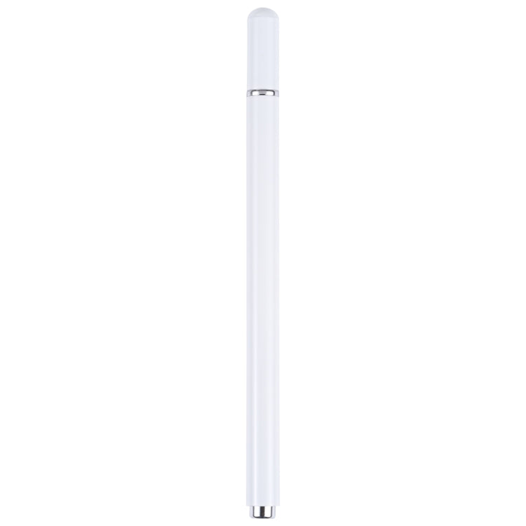 Universal capacitive stylus pen with clear body and metal tip