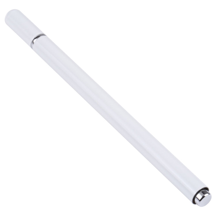 Universal capacitive stylus pen with clear barrel and silver end cap