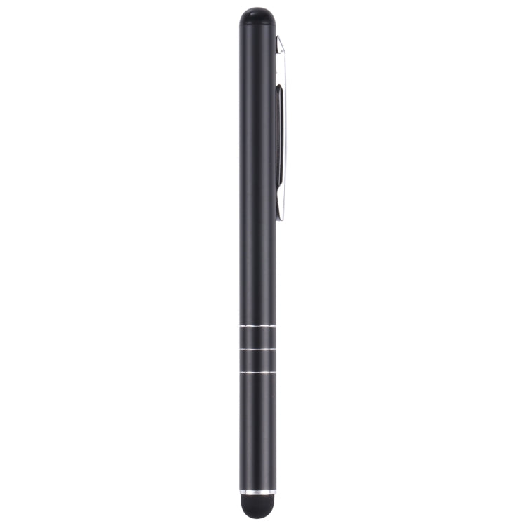 Universal three-ring phone writing pen, black with side clip