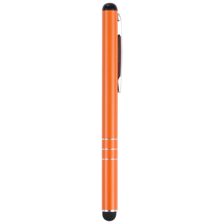 Universal three-ring phone writing pen, orange with side clip