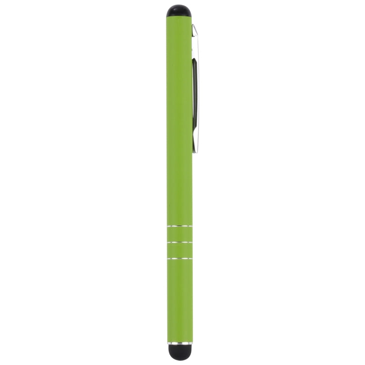 Universal three-ring phone writing pen, green with side clip