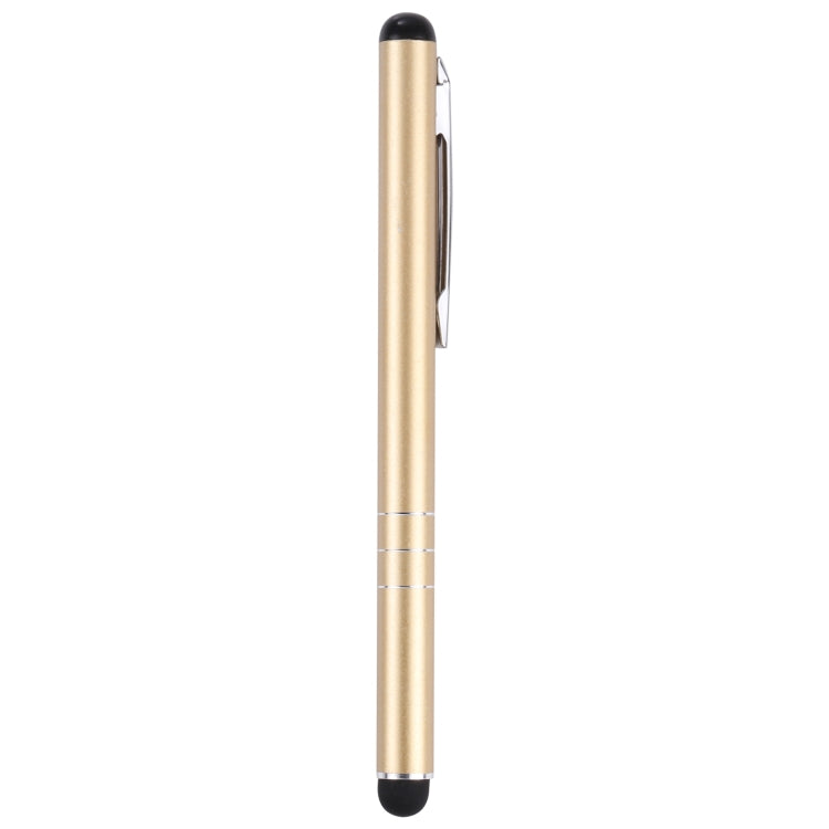 Universal three-ring phone writing pen, gold with side clip