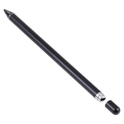 Black stylus pen with pointed tip and magnetic cap on the end