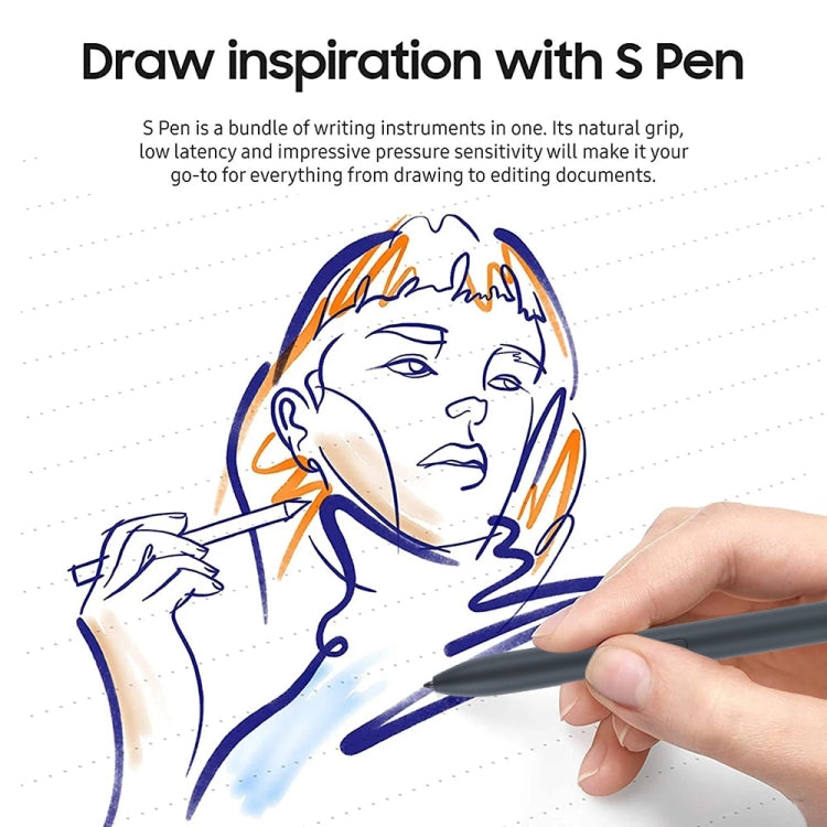 Hand holding a stylus pen drawing on a tablet screen