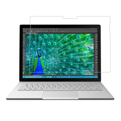 Tempered glass screen protector film for Surface Book 13.5, fitted on laptop screen