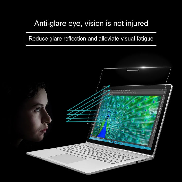 Tempered glass screen protector film for Surface Book 13.5, anti-glare vision protection