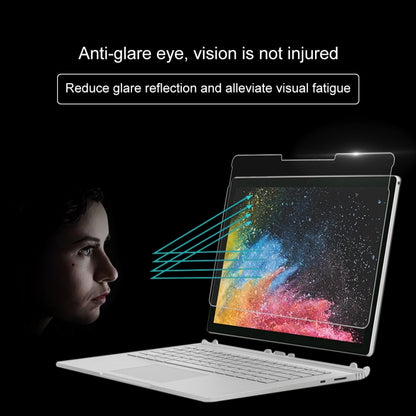 Tempered glass screen protector film for laptop display with anti-glare effect