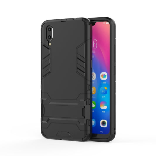 Shockproof smartphone case in black with rugged TPU and PC back panel