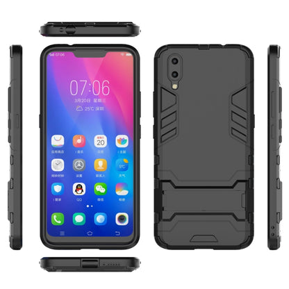 Black shockproof phone case set with side buttons and protective bumper