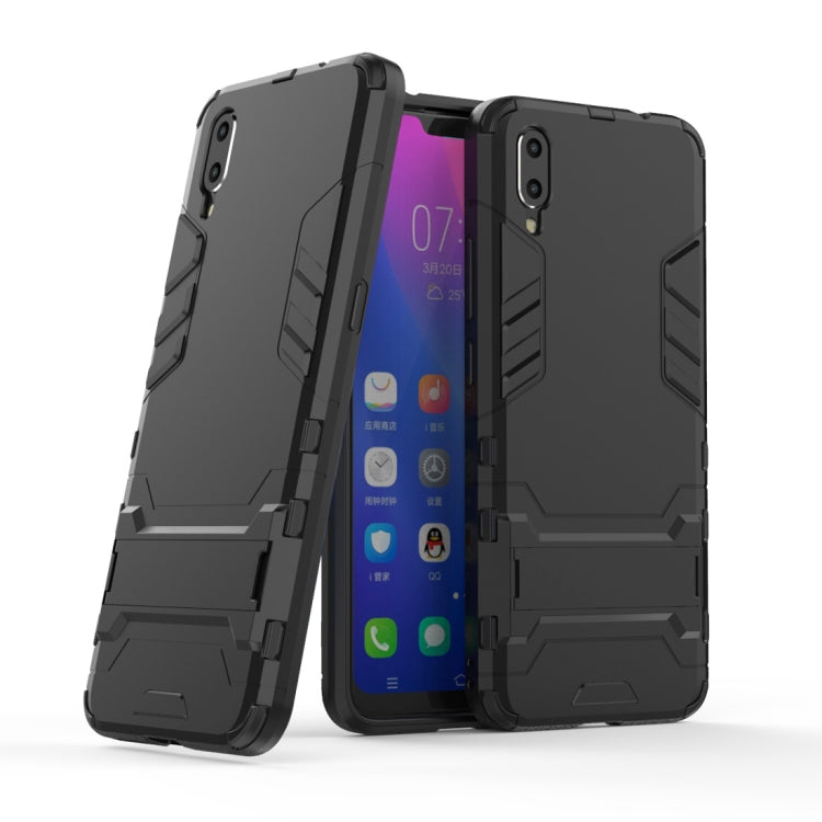 Rugged black shockproof phone case with snap-on design and port cutouts