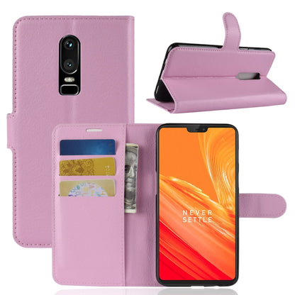 Pink litchi-texture leather flip phone case with card slots and wallet holder