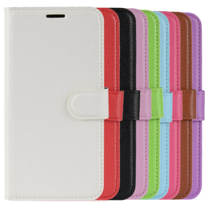 Assorted color litchi-texture flip leather phone cases with card slots and wallet holder