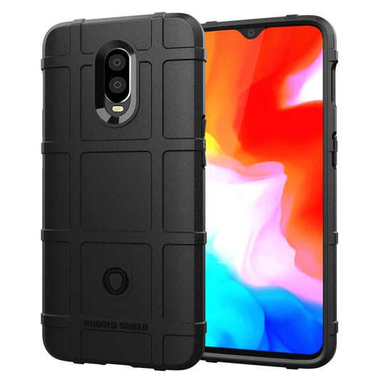 Black shockproof full-coverage silicone phone case with camera cutout and raised edges