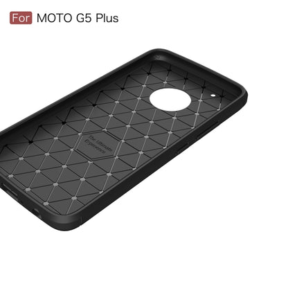 TPU phone case for Moto G5 Plus, textured back grid with camera opening
