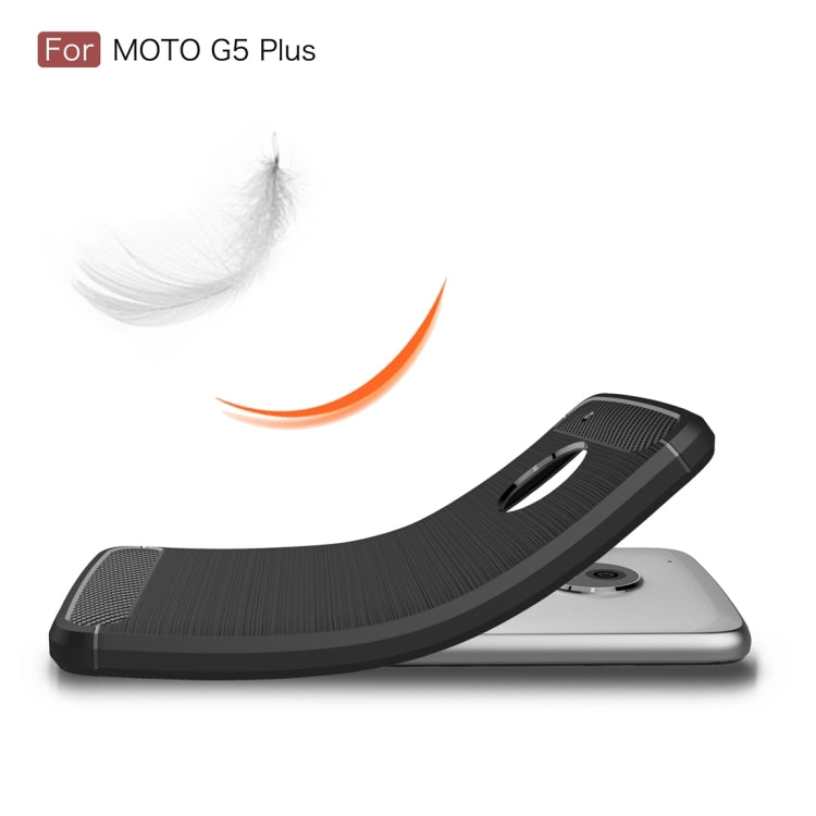 TPU phone case for Moto G5 Plus, flexible TPU bumper with carbon-fiber back