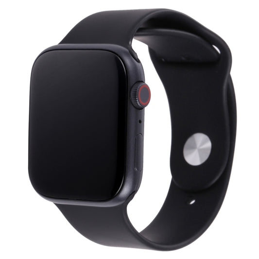 Black Apple Watch-style dummy display with black silicone band, 41mm square screen