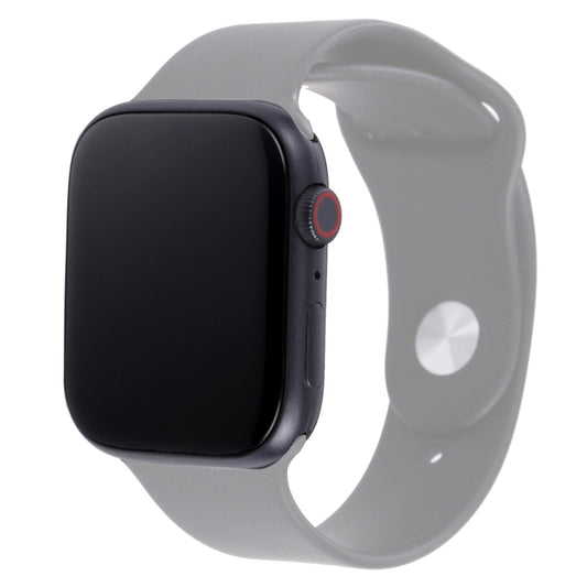 Black smartwatch dummy display with dark screen on light-gray strap mockup