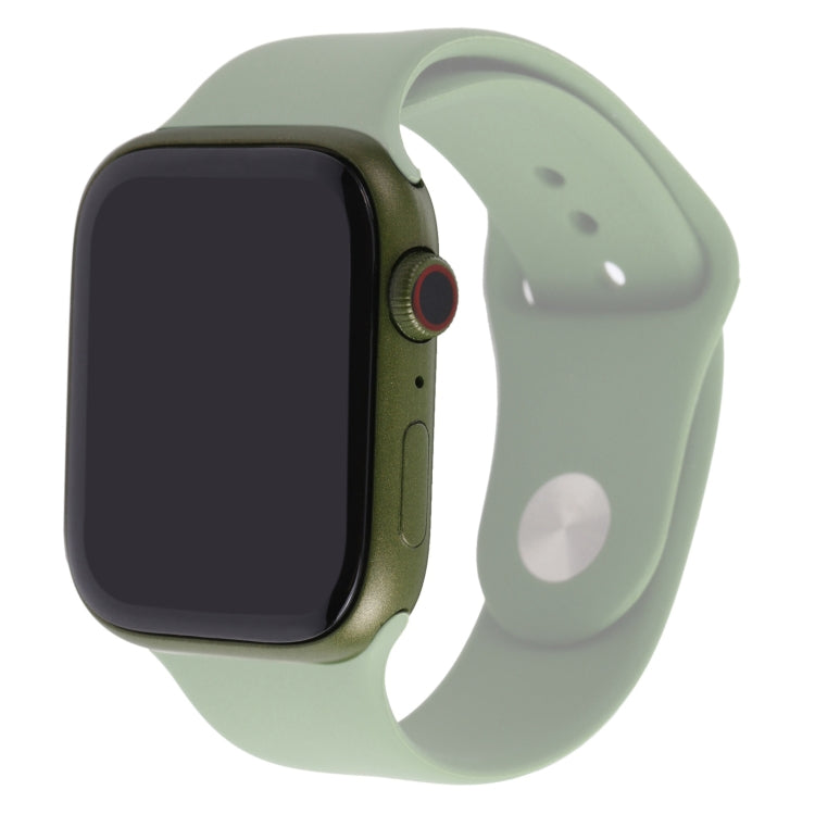 Black watch dummy with blank screen and green silicone strap