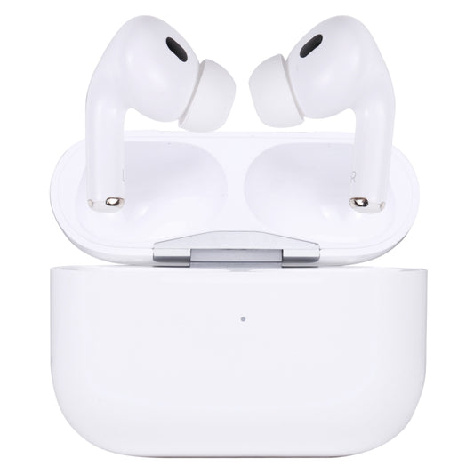 White dummy earbuds with charging case, non-working fake model