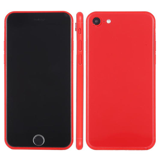 iPhone SE 2 dummy display model with black screen and red back, front and rear shown